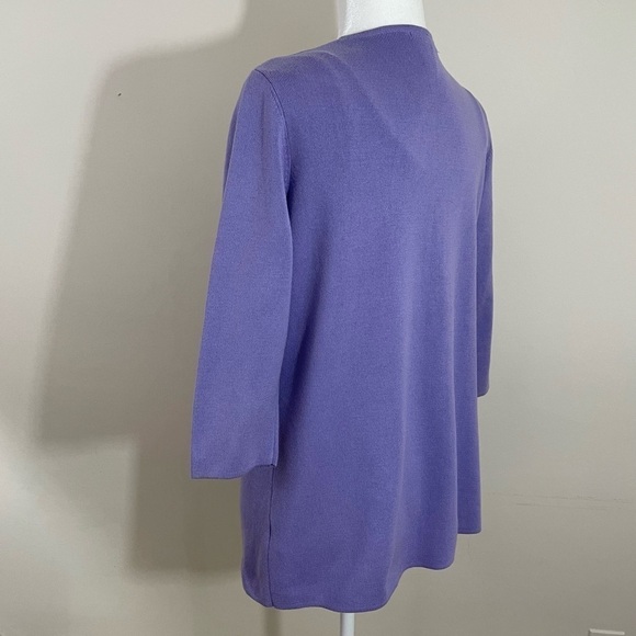 Spring & Mercer sz med cardigan single button closure in lilac - Picture 5 of 13